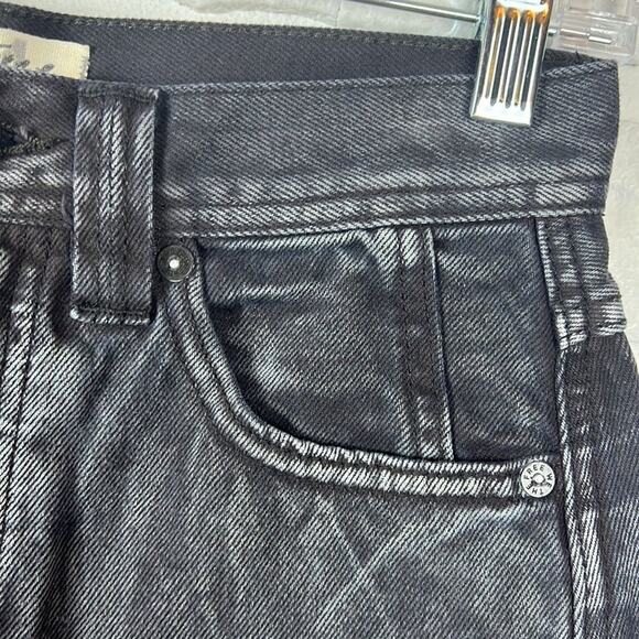 We the Free high waist black denim shorts size 24 - Picture 5 of 8